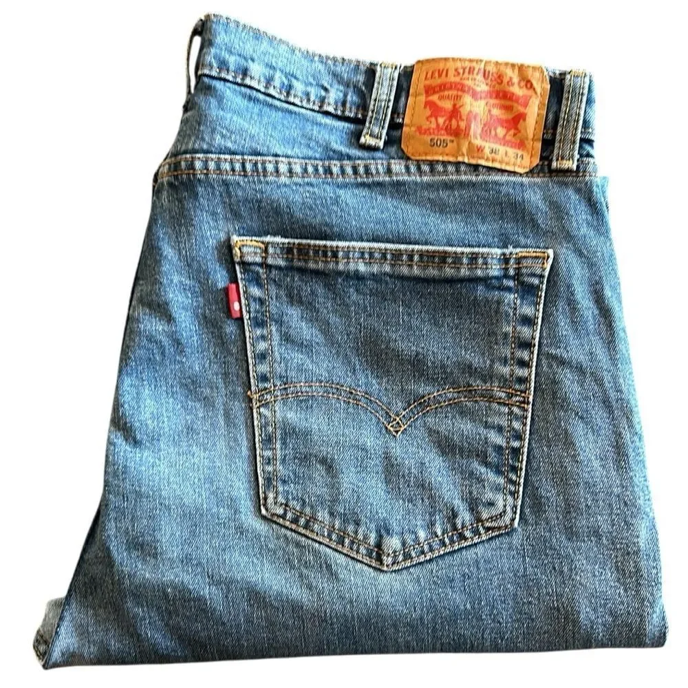 Levi's 505 Men's Classic Blue Straight Jeans